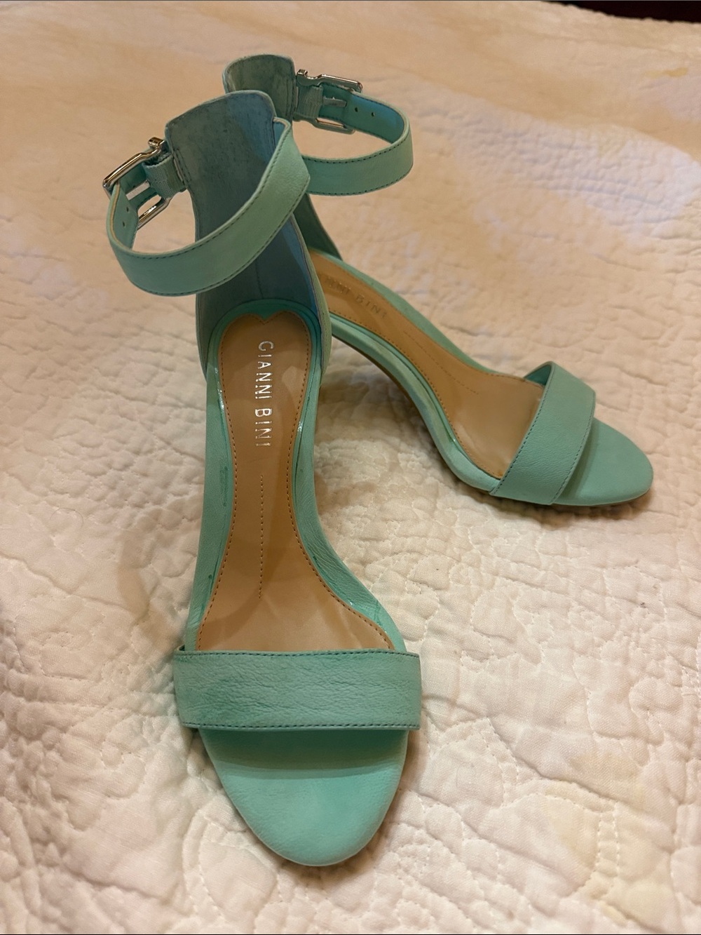 Gianni Bini Seafoam Ankle-Strap Heels